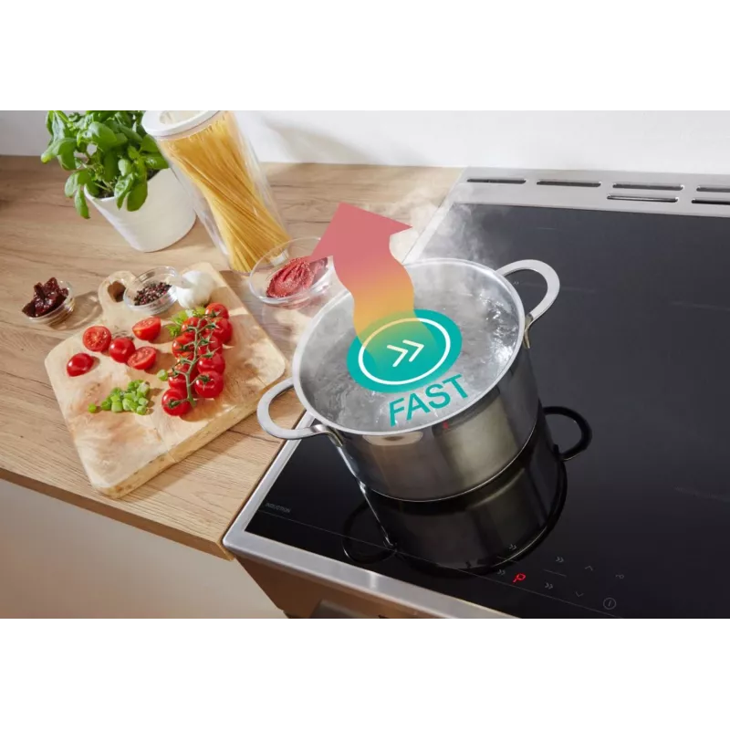 Gorenje 740742 pliit Vabaltseisev pliit Elektriline Tsoon-induktsioonplaat Must, Roostevaba teras