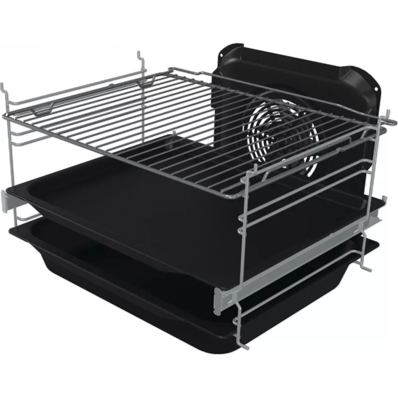 Gorenje 740742 pliit Vabaltseisev pliit Elektriline Tsoon-induktsioonplaat Must, Roostevaba teras