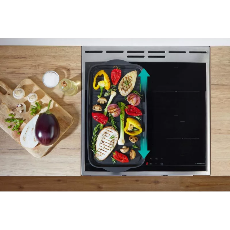 Gorenje 740742 pliit Vabaltseisev pliit Elektriline Tsoon-induktsioonplaat Must, Roostevaba teras