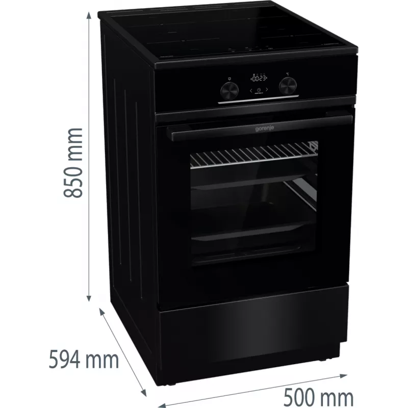 Gorenje GEIT5C60BPG vabalt seisev pliit Elektriline Keraamiline keeduplaat Must