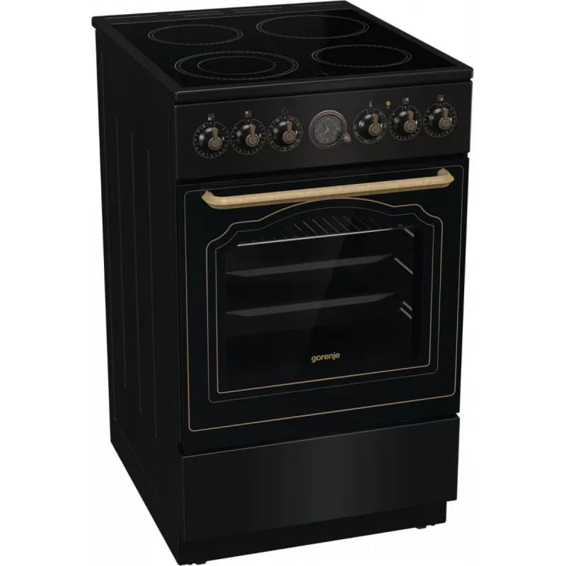 Gorenje GECS5B70CLB vabalt seisev pliit Elektriline Keraamiline pliit Must