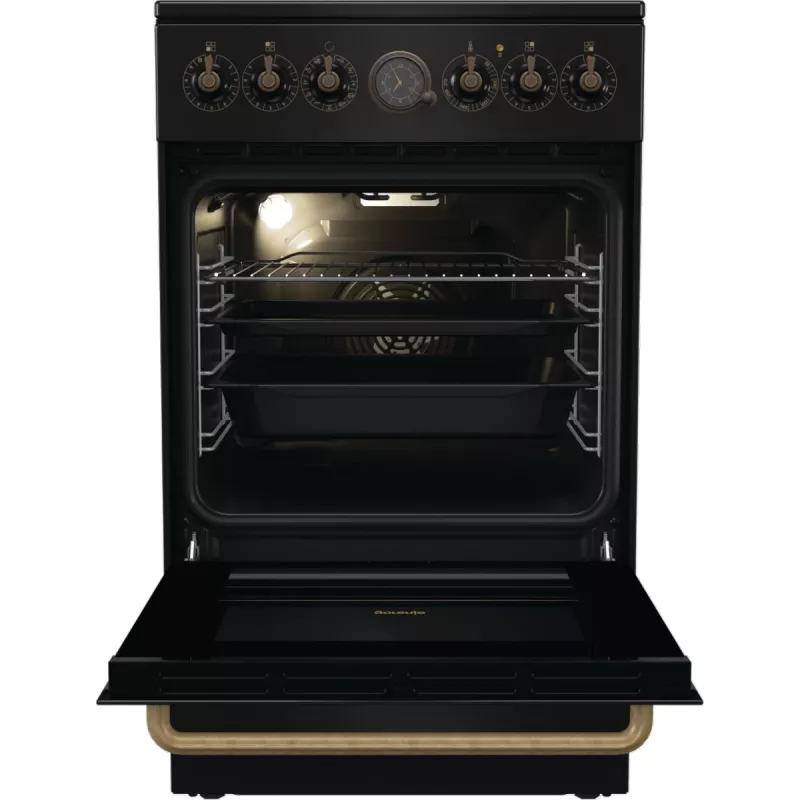Gorenje GECS5B70CLB vabalt seisev pliit Elektriline Keraamiline pliit Must