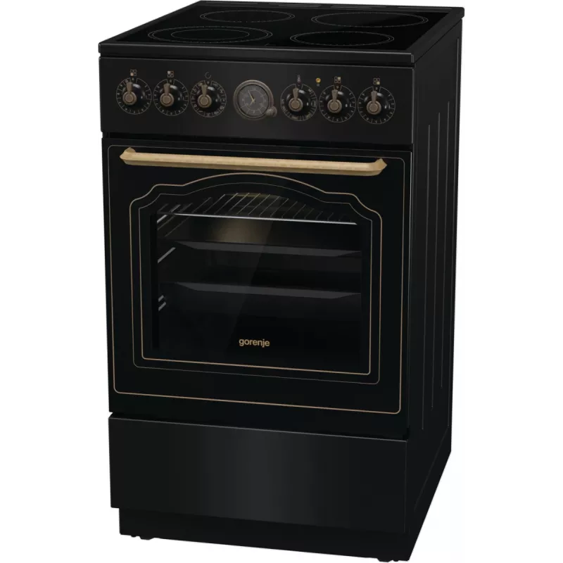 Gorenje GECS5B70CLB vabalt seisev pliit Elektriline Keraamiline pliit Must