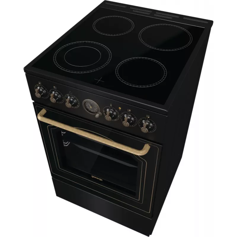 Gorenje GECS5B70CLB vabalt seisev pliit Elektriline Keraamiline pliit Must