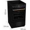 Gorenje GECS5B70CLB vabalt seisev pliit Elektriline Keraamiline pliit Must