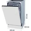Gorenje GV 520 E 10 EB, täielikult sisseehitatud, 11 lauakatet