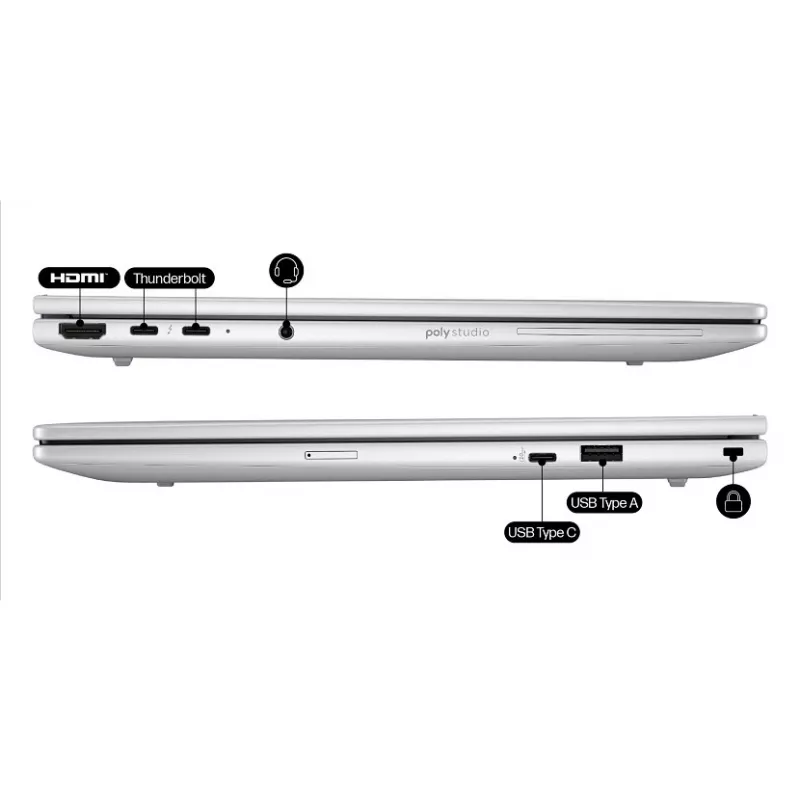 HP EliteBook 8 G1i AI Intel Core Ultra 5 225U sülearvuti 35,6 cm (14 tolli) WUXGA 32 GB DDR5-SDRAM Wi-Fi 7 (802.11be) Windows 11 Pro AI-arvuti Hõbedane
