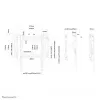 Neomounts videoseina kinnitus, 70 kg, 81,3 cm (32 tolli), 190,5 cm (75 tolli), 200 x 200 mm, 600 x 600 mm, 0 - 6°