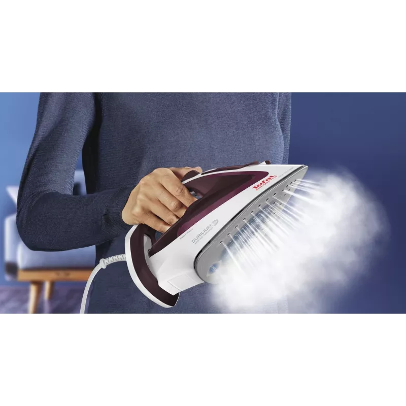 Tefal EasyGliss Plus FV5714 triikraud Kuiv- ja aurutriikraud Durilium tallaga 2400 W Bordeaux, Valge