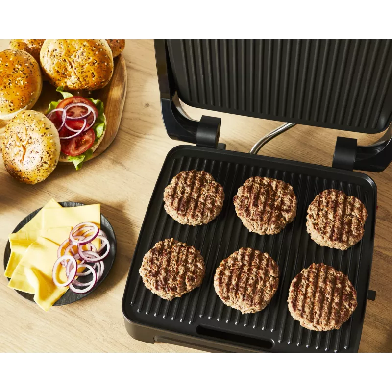 Kontaktgrill Tefal Inicio Adjust GC272D10 mittenakkuvate plaatide ja reguleeritava temperatuuriga