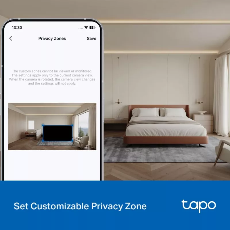TP-Link Tapo C216 Box IP turvakaamera Siseruumides 2304 x 1296 pikslit Lagi/Sein/Laud