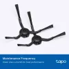 TP-Link Tapo robotolmuimeja vahetuskomplekt, Tarvikukomplekt, Robotolmuimeja, Must, Valge, Tapo RV30 Max Plus, Tapo RV30 Max, Tapo RV20 Max Plus, Tapo RV20 Max, Ripppakk, 183 mm