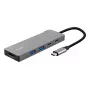 USB USB-C-jaotur TRUST 26062 — HDMI + USB 3.2 Gen 1 Type-A ja USB-C, hall, 5 porti