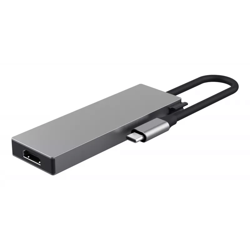 USB USB-C-jaotur TRUST 26062 — HDMI + USB 3.2 Gen 1 Type-A ja USB-C, hall, 5 porti