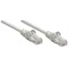 Intellinet võrguparanduskaabel, Cat5e, 10 m, hall, CCA, U/UTP, PVC, RJ45, kullatud kontaktid, tõmbetõkestusega, kaablikaitseotsaga, eluaegne garanti