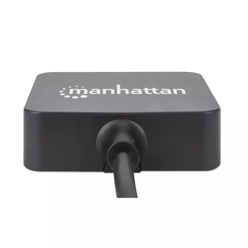Manhattan USB-A 4-pordiline jaotur, 4x USB-A porti, 5 Gbps (USB 3.2 Gen1 ehk USB 3.0), USB-toitega (välist toiteallikat pole vaja). Kiirlaadimine: 1 port kuni 0,9 A; laadimine kõigis 4 pordis nõuab välist toiteallikat (ei ole kaasas), samaväärne mudeliga ST4300MINU3B