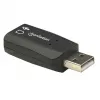 Manhattan USB-A heliadapter, USB-A kuni 3,5 mm mikrofoni-sisend ja heli-väljund pordid, 480 Mbps (USB 2.0), toetab 3D ja virtuaalset 5.1 ruumilist heli, Hi-Speed USB, must, kolmeaastane garantii