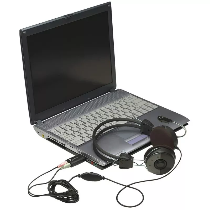 Manhattan USB-A heliadapter, USB-A kuni 3,5 mm mikrofoni-sisend ja heli-väljund pordid, 480 Mbps (USB 2.0), toetab 3D ja virtuaalset 5.1 ruumilist heli, Hi-Speed USB, must, kolmeaastane garantii