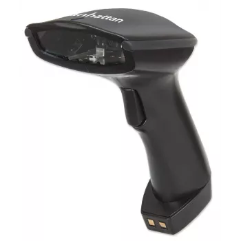 Manhattan Wireless Linear Handheld CCD Barcode Scanner, Bluetooth, 500mm Scan Depth, up to 80m effective range (line of sight), Max Ambient Light 100,000 lux (sunlight), EU/US/UK/AU interchangeable plug, Must, Three Year Warranty