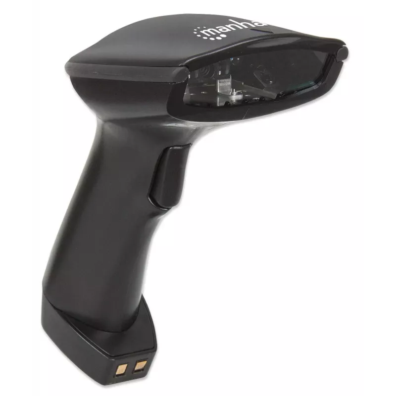 Manhattan Wireless Linear Handheld CCD Barcode Scanner, Bluetooth, 500mm Scan Depth, up to 80m effective range (line of sight), Max Ambient Light 100,000 lux (sunlight), EU/US/UK/AU interchangeable plug, Must, Three Year Warranty