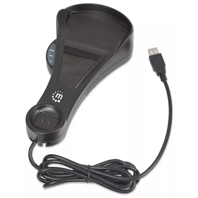 Manhattan Wireless Linear Handheld CCD Barcode Scanner, Bluetooth, 500mm Scan Depth, up to 80m effective range (line of sight), Max Ambient Light 100,000 lux (sunlight), EU/US/UK/AU interchangeable plug, Must, Three Year Warranty