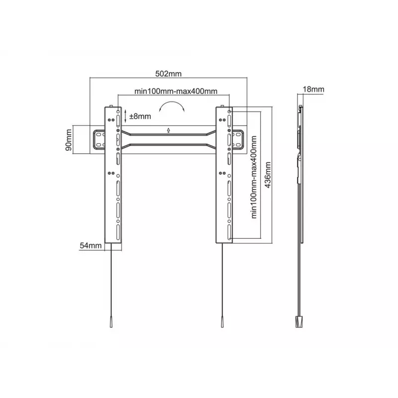 Multibrackets M VESA Wallmount Super õhuke Fixed 400 MAX