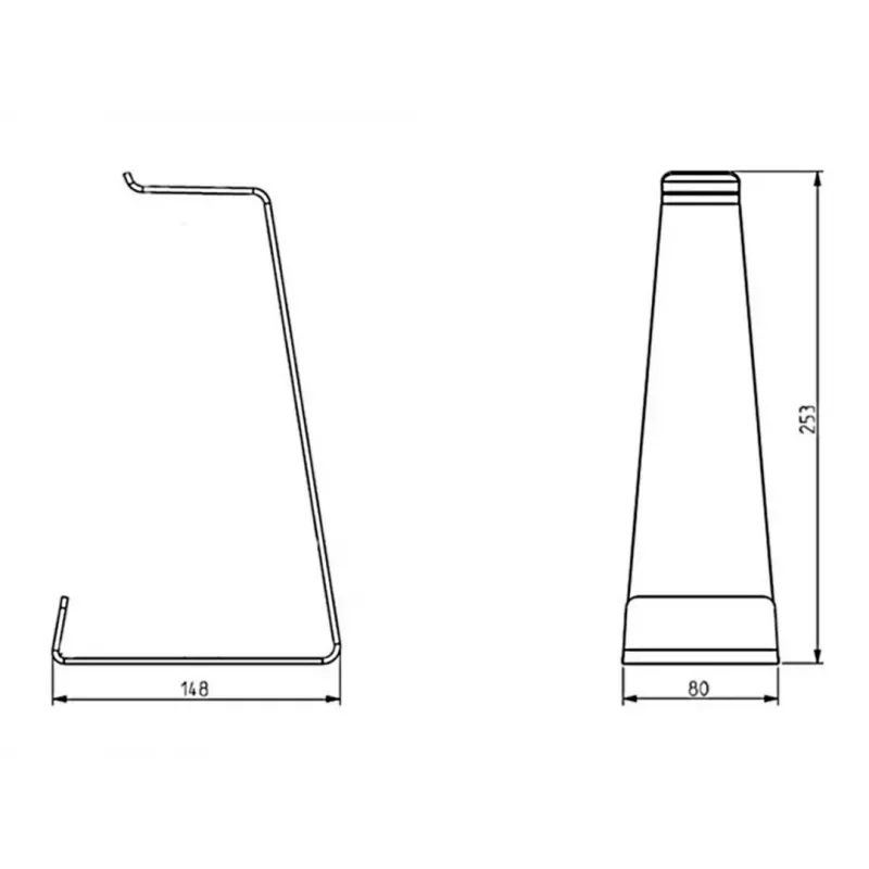 Kõrvaklapitugi Multibrackets M Headset Holder lauastatiiv Must