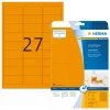 Kleebised HERMA Neon A4 63,5x29,6 mm ereoranž 540 tk