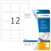 Eemaldatavad sildid HERMA 10109 A4 60x60 mm ümmargune ruudukujuline valge