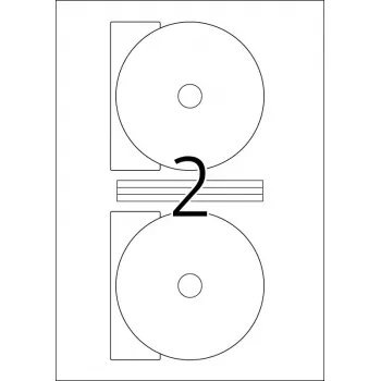 Isekleepuv printerisilt HERMA CD-sildid Maxi A4 Ø 116 mm