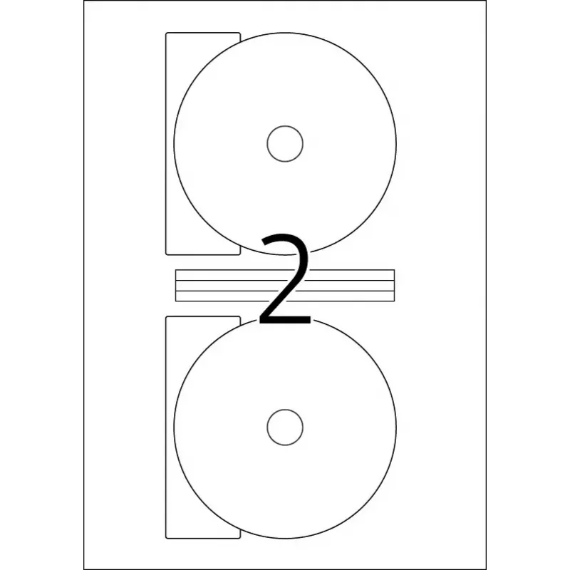 Isekleepuv printerisilt HERMA CD-sildid Maxi A4 Ø 116 mm