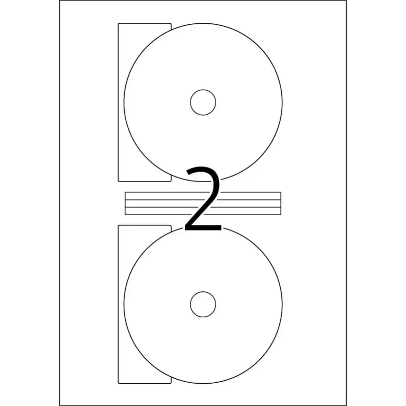 Isekleepuv printerisilt HERMA CD sildid Maxi A4 Ø 116 mm