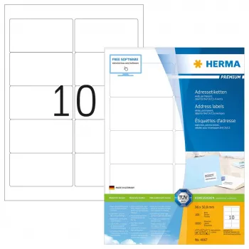 Aadressisildid Premium HERMA A4 96x50,8 mm 1000 tk