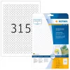 Isekleepuvad sildid HERMA Removable A4 Ø 10 mm ümmargused valged