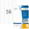 Eemaldatavad sildid HERMA A4 52,5x21,2 mm valge 1400 tk