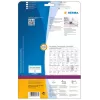 Liugusildid HERMA A4 43,2x8,5 mm valge paber matt 3200 tk