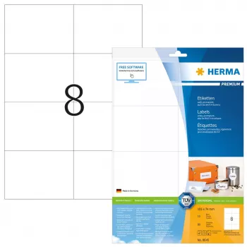 Isekleepuv silt HERMA 8645 Ristkülikukujuline valge