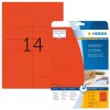 Isekleepuv printerisilt HERMA värvilised sildid A4 105x42,3 mm punane