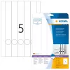 HERMA toimikusildid A4 34x297 mm valge matt paber läbipaistmatu 125 tk