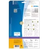 Kaustasildid HERMA A4 38x297 mm valge paber matt läbipaistmatu 125 tk