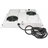 Intellinet 2-ventilaatoriga ventilatsiooniseade 19-tollistele raamidele, katusepaigaldus, termostaadiga, hall