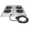 Intellinet 4-ventilaatoriga ventilatsiooniseade 19-tollistele riiulitele, katusepaigaldus, termostaadiga, hall