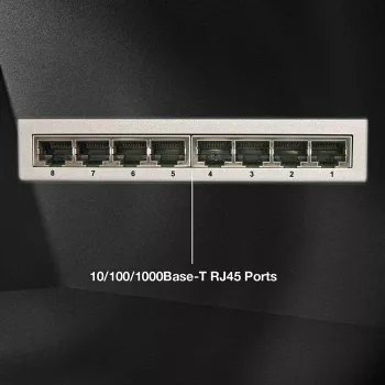 Lindy võrgukommutaator – Gigabit, lauaarvuti, 8 porti, 10/100/1000