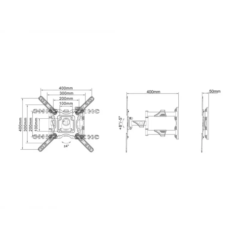 Multibrackets M VESA Flexarm M Full Motion Single 20 kg 32-55 tolli