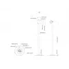 Multibrackets M Pro Series ühe postiga põrandaalus 10 kg kandevõimega 17,8–76,2 cm
