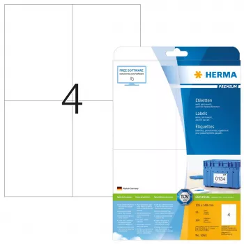 Isekleepuv printerisilt HERMA Labels Premium A4 105x148 mm