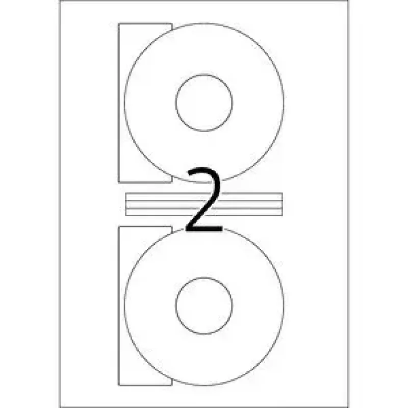CD sildid HERMA A4 Ø 116 mm valge paber matt läbipaistmatu 200 tk