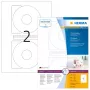 CD sildid HERMA A4 Ø 116 mm valge paber matt läbipaistmatu 200 tk