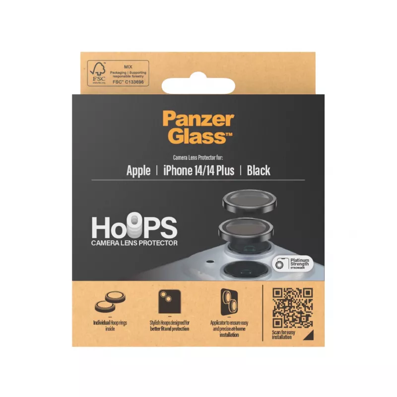 PanzerGlass ® Hoops® kaamera objektiivikaitse must iPhone 14 | 14 Plus