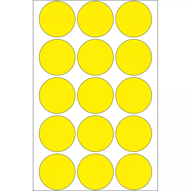 Mitmeotstarbelised sildid HERMA 2271 ümmargused kollased Ø 32 mm 480 tk
